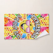 Pickleball est mon endroit heureux - Jaune rose so (Serviette à main)