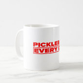 Pickleball Every Day - Red Logo - White Mug (Devant gauche)