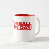 Pickleball Everyday White and Red Mug (Devant droit)