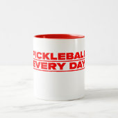 Pickleball Everyday White and Red Mug (Centre)