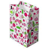 Pickleball Feest Cosmo Dag Dinking op Wit Medium Cadeauzakje (Achterkant Gekanteld)