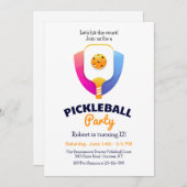 Pickleball Feestje Kaart (Voorkant / Achterkant)