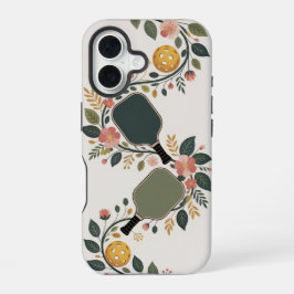 Pickleball Floral Paddle Bouquet iPhone 16 Hoesje