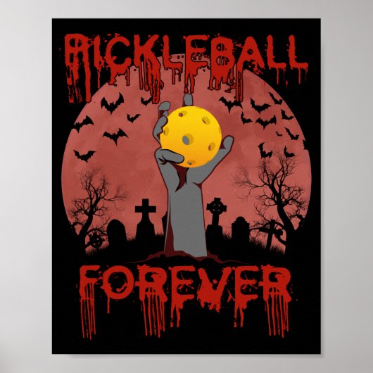 Pickleball Forever voor Halloween Poster (Voorkant)