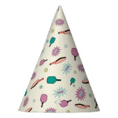 Pickleball! Fun Colorful Pattern Feesthoedjes (Links)