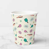 Pickleball! Fun Colorful Pattern Papieren Bekers (Voorkant)