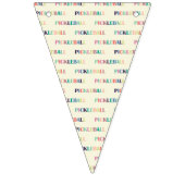 Pickleball! Fun Colorful Pattern Vlaggetjes (Eerste vlag)