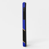 PICKLEBALL Fun Royal Blauw Zwart Diagonaal Strepen Case-Mate iPhone Case (Achterkant/links)