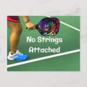 Pickleball Funny No Strings Attached Briefkaart (Voorkant)