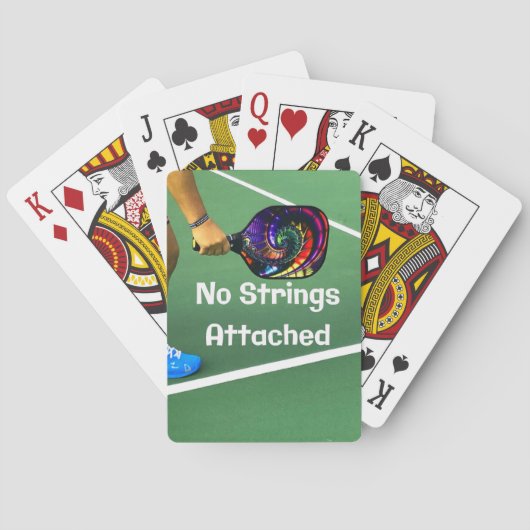Pickleball Funny No Strings Attached Pokerkaarten (Achterkant)