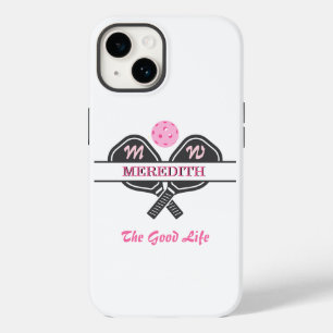 Pickleball Gal Paddles Aangepaste Monogram Naam Case-Mate iPhone 14 Hoesje