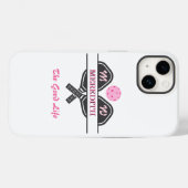 Pickleball Gal Paddles Aangepaste Monogram Naam Case-Mate iPhone Case (Achterkant (horizontaal))