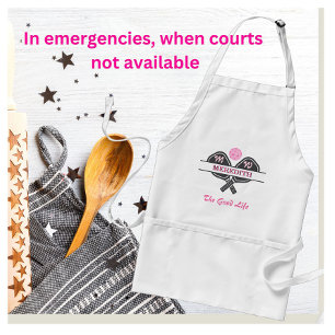 Pickleball Gal Paddles Aangepaste naam Monogram Standaard Schort