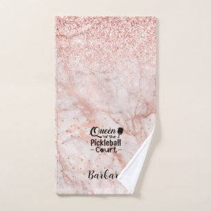 PIckleball Gal Queen of the Court Hand Towel Handdoek