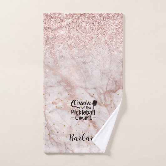 PIckleball Gal Queen of the Court Serviette à main (Serviette à main)