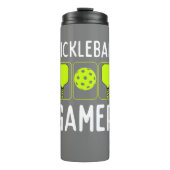 Pickleball Gamer peddels en bal Thermosbeker (Voorkant)