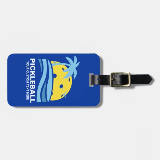 Pickleball Gear Identification Specified Text Bagagelabel (Voorkant horizontaal)