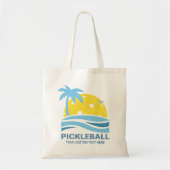 Pickleball Gear Tropical Palm Tree Sun Aangepaste  Tote Bag (Voorkant)