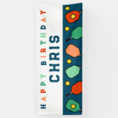 Pickleball Gelukkige Verjaardag Spandoek (Verticaal)