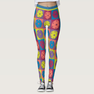 Pickleball - geometrisch patroon, kleurenmix LX Leggings