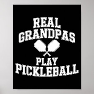 Pickleball gepensioneerde dink opa grappig sport c poster