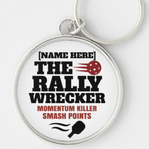 Pickleball Gepersonaliseerde Naam The Rally Wrecke Sleutelhanger