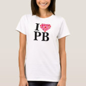 Pickleball Gevuld Hart Roze en Rood I Hart PB T-shirt (Voorkant)