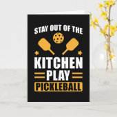Pickleball Gift Blijf uit de keuken Kaart (Gele Bloem)