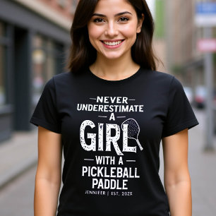 Pickleball Gift Grappig Gezegde Type Gepersonalise T-shirt