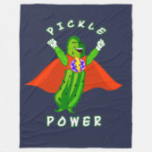Pickleball Gift Pickle Power Super Hero Fleece Deken (Voorkant)