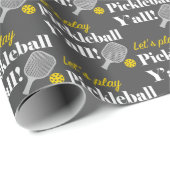 Pickleball Gift Wrap Let's Play Pickleball Team Cadeaupapier (Rol Hoek)