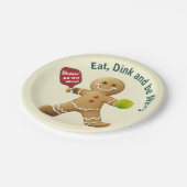 Pickleball Gingerbread Delight Papieren Bordje (Gekanteld)