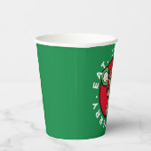 Pickleball Gingerbread meisje aangepaste tekst Pap Papieren Bekers (Rechts)