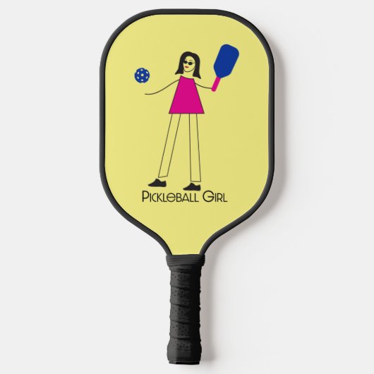Pickleball Girl Fun Love Pickleball Paddle (Achterkant)