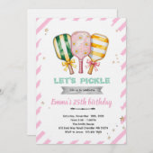 Pickleball girl party invitation (Devant / Derrière)