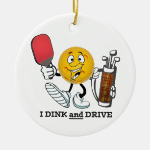PIckleball/golf: Dink & station Keramisch Ornament