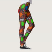 Pickleball Graffiti Art Burst Vrouwen Leggings (Rechts)