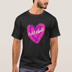 Pickleball Graffiti Straatstijl Hart T-shirt