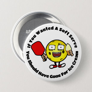 Pickleball grap over het serveren van zachte serve ronde button 7,6 cm