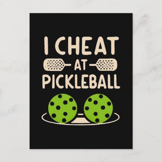 Pickleball Grappig Briefkaart (Voorkant)