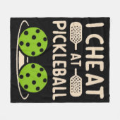 Pickleball Grappig Fleece Deken (Voorkant (Horizontaal))