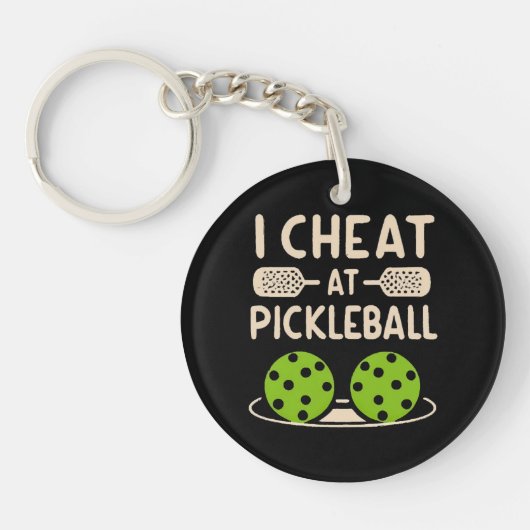 Pickleball Grappig Sleutelhanger (Voorkant)