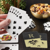 Pickleball Guy Aangepaste Monogram Initiaal Naam Pokerkaarten (Insitu)