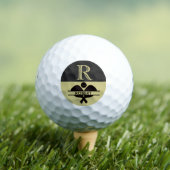 Pickleball Guy Golfer Monogram Initiaal Name Golfballen (Insitu Shirt)