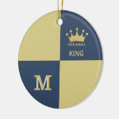 Pickleball Guy King Monogram Initiaal Keramisch Ornament (Links)