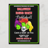 Pickleball Halloween Party Witches Casts A Spell Uitnodiging Briefkaart (Voorkant)