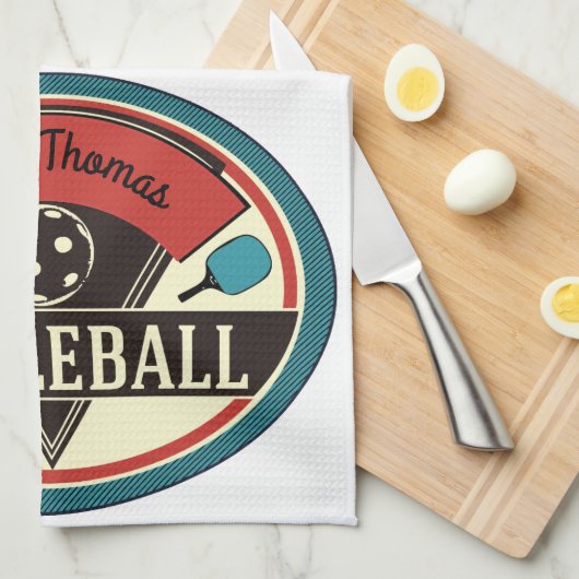 Pickleball-handdoek -  ontwerp theedoek (Quarter Fold)