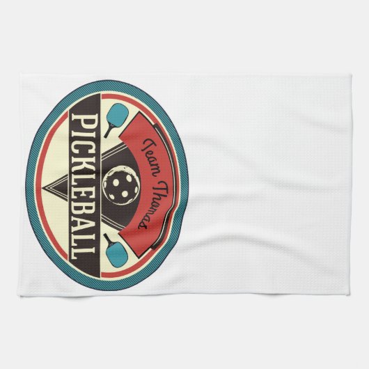 Pickleball-handdoek -  ontwerp theedoek (Horizontaal)