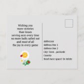 Pickleball Happy Birthday Black Kaart (Achterkant)