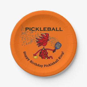 Pickleball Happy Birthday! Papieren Borden Papieren Bordje